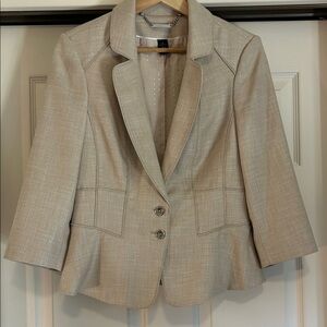 Elegant Tan White House Black Market Women's Blazer